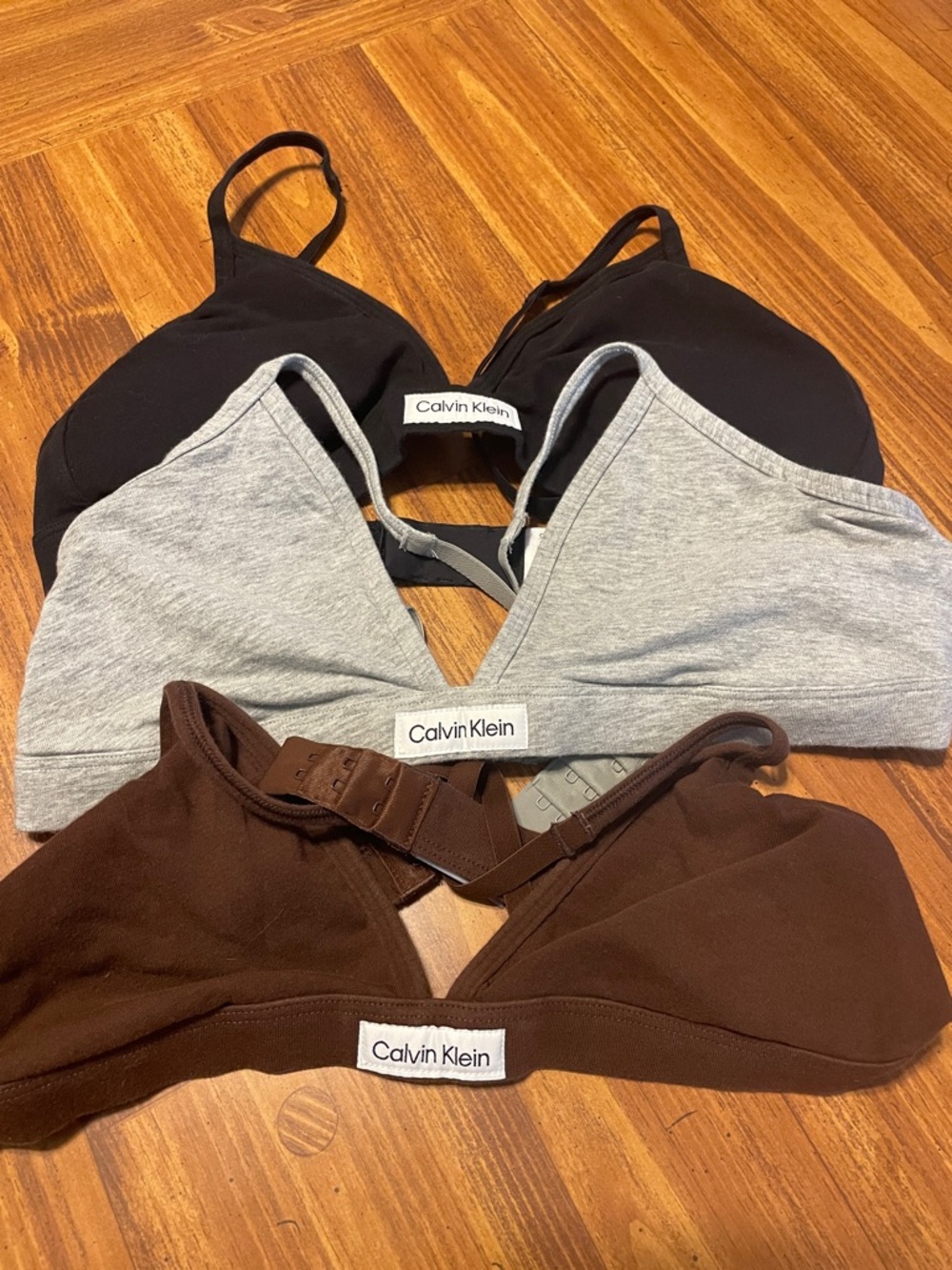 Calvin Klein Women’s Soft Triangle Bralette - Black, Gray, Brown